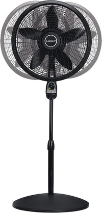 Lasko Oscillating Cyclone Pedestal Fan with Remote Control - Cooling Standing Fan for Bedroom, Living Room, and Home Office - Adjustable Height - 3 Quiet Speeds - 1843 - 18" Blade Diameter - Black Quick Pick Grocers