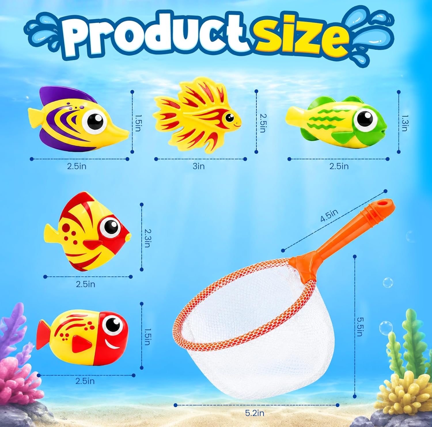 Diving Pool Toys, Bath Toys Set for Kids Shower Ages 3-12, Beach Essentials Water Toy Pool Games Summer Swim Water Dive Sinking Mermaid Toys Quick Pick Grocers