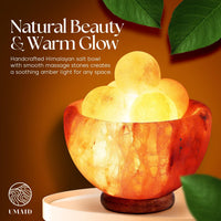 UMAID Himalayan Salt Lamp, Dimmable Pink Rock Salt Lamp for Bedroom, Office Desk & Meditation Room, Spa Decor, Relaxation Home Decor Gifts for Men & Women Quick Pick Grocers