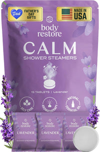 Body Restore Shower Steamers Aromatherapy 15 Pack – Fathers Day Gift for Dad, Luxury Spa Gifts for Men, Relaxation Stress Relief Self Care Quick Pick Grocers