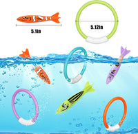 Korlon Tec Underwater Pool Toys for Kids Ages 4-8 8-12, Summer Training Swim Pool Diving Toys Set for Fun Water Games Quick Pick Grocers