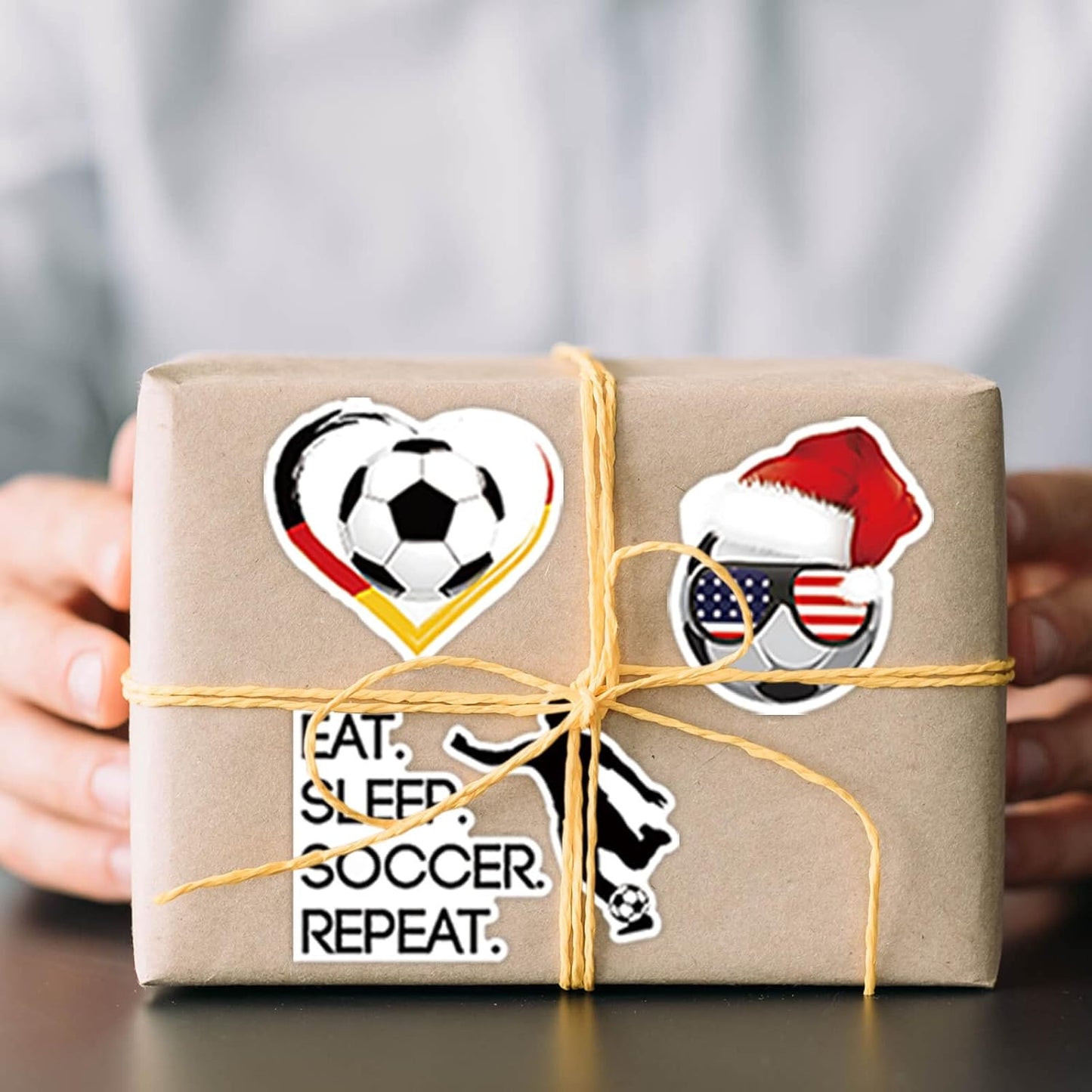 100PCS Soccer Stickers for Boys Girls Kids Teens, Vinyl Waterproof Soccer Stickers for Water Bottles, Laptops, Goodie Bag Stuffers, 2026 Soccer World Cup Party Favors Quick Pick Grocers