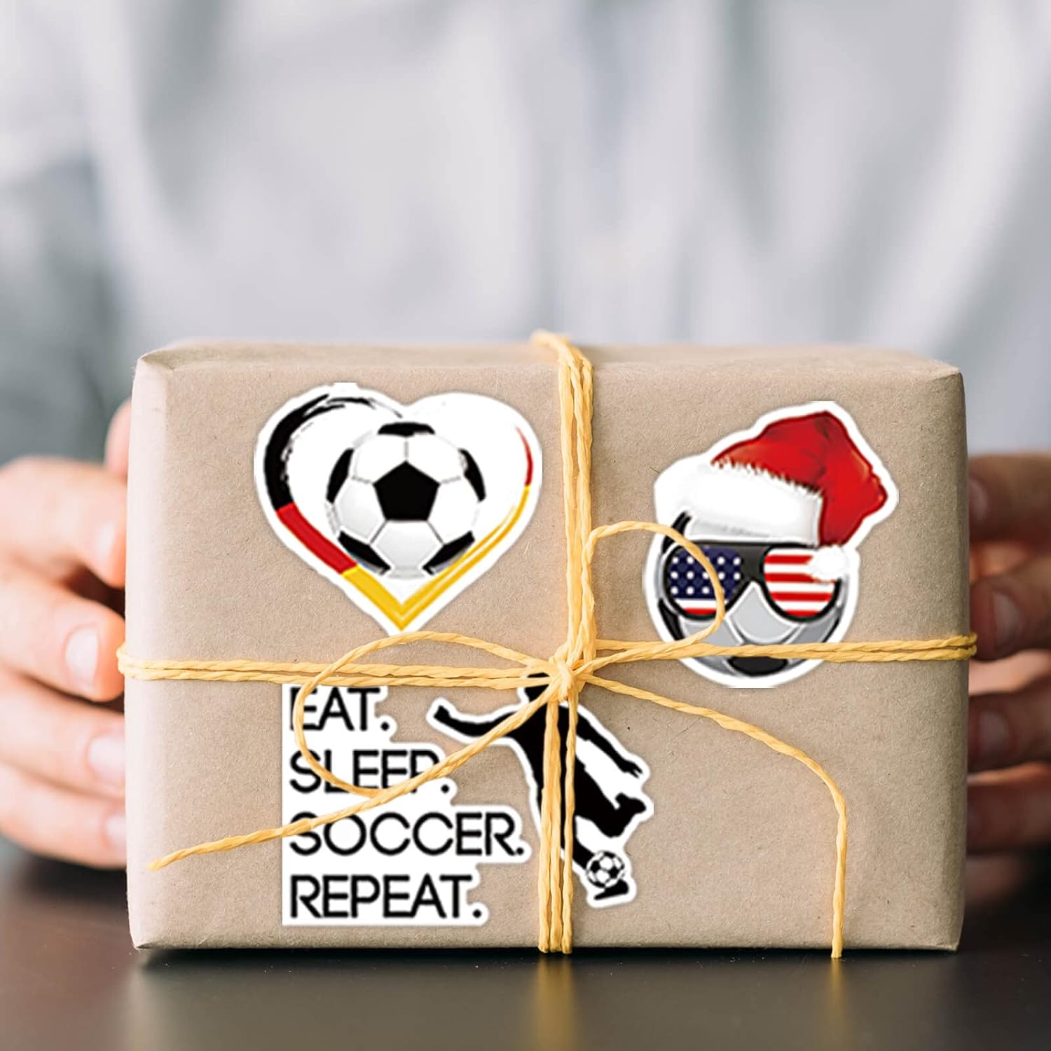 100PCS Soccer Stickers for Boys Girls Kids Teens, Vinyl Waterproof Soccer Stickers for Water Bottles, Laptops, Goodie Bag Stuffers, 2026 Soccer World Cup Party Favors Quick Pick Grocers