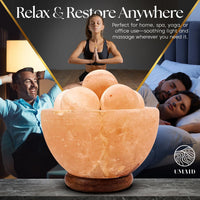UMAID Himalayan Salt Lamp, Dimmable Pink Rock Salt Lamp for Bedroom, Office Desk & Meditation Room, Spa Decor, Relaxation Home Decor Gifts for Men & Women Quick Pick Grocers