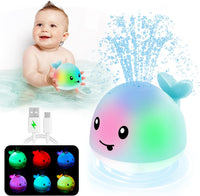 ANGGIKO Baby Bath Toys, Pool Water Table Toy for Babies, Toddler Bath Toys for Kids Ages 1-3, Light Up Whale Bath Toy Sprinkler 1 Year Old Boy Girl Gift Summer Bathtub Fountain Baby Toy 6-12-18 Months Quick Pick Grocers