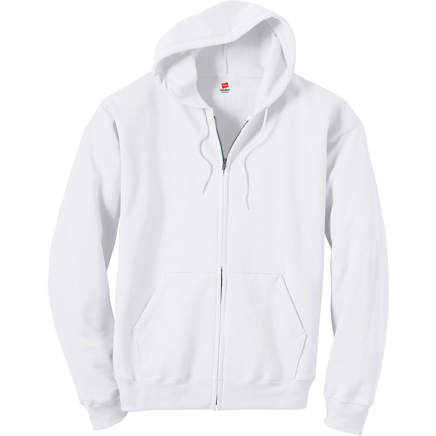 Hanes Men's Full-Zip Eco-Smart Hoodie, Light Blue, XX-Large Econic Blanks