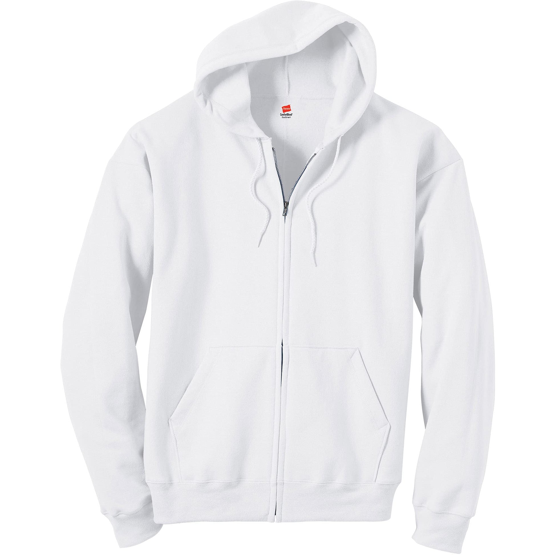 Hanes Men's Full-Zip Eco-Smart Hoodie, Light Blue, XX-Large Econic Blanks