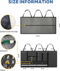 SugarFox Backseat Hanging Trunk Organizer for SUVs, Cars, Trucks & MPVs | Multi-Pocket Storage with Anti-Slip Straps | Space-Saving Auto Accessory | Gift for Drivers | 37.8" x 18.1" Quick Pick Grocers