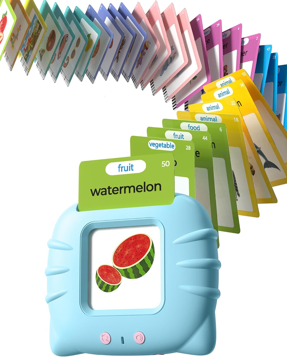 Airbition, Talking Flash Cards for Toddler 1 2 3 4 Year Olds, Language Learning Toys, Pocket Speech Therapy Toys, Montessori Tools with 31 Themes, Children's Sensory Device Quick Pick Grocers