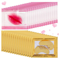 Sulily 30 Pairs Under Eye Patches & Lip Masks, Hydrating Hydrogel Eye Mask Spa Set, Cooling Moisturizing Lip Care & Puffy Eyes, Birthday Gifts for Women, Bachelorette Party Favors, Travel Essentials Quick Pick Grocers