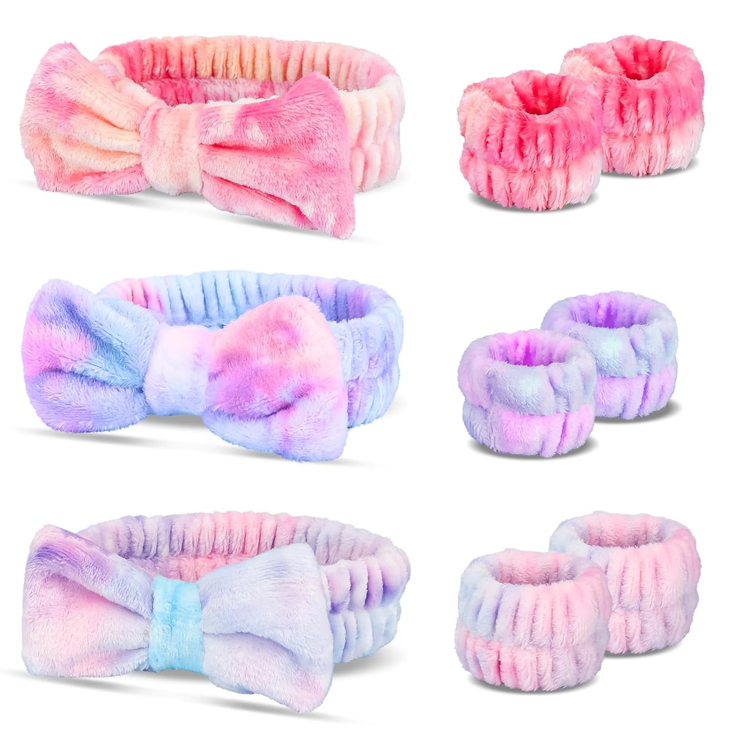 WSYUB Spa Headband and Wristband Set, Face Wash Headband, Makeup Skincare Headbands Wrist Bands for Washing Face Quick Pick Grocers
