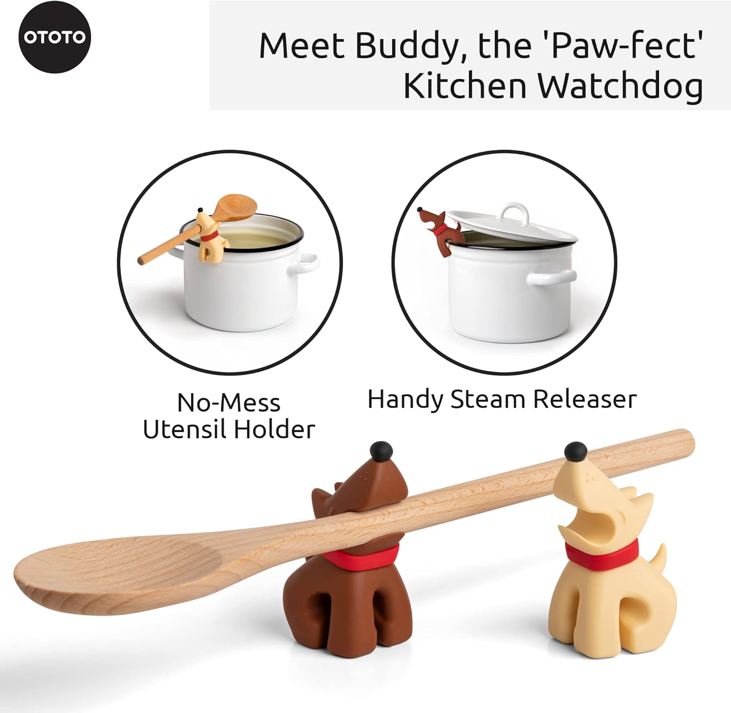 OTOTO Funny Spoon Holder - Spoon Rest for Stove Top - Cooking Gadgets, Gifts, Cute Kitchen Accessories, Funny Gifts, Random Stuff Quick Pick Grocers