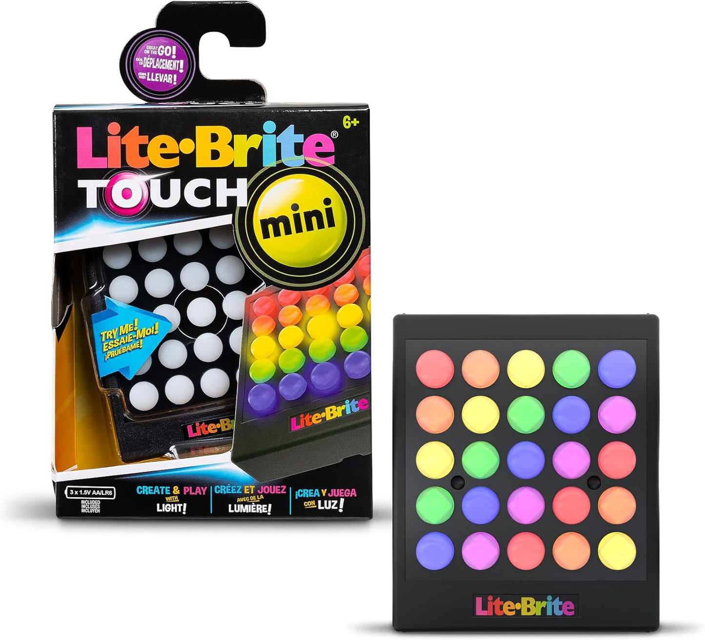 Lite-Brite Touch - Create, Play and Animate - Light Up Portable Stem Sensory Learning Toy, Creative Art Stem Toy for Girls, Boys, Unisex, Toddler, Holiday, Birthday, Gift, Ages 6+ Quick Pick Grocers