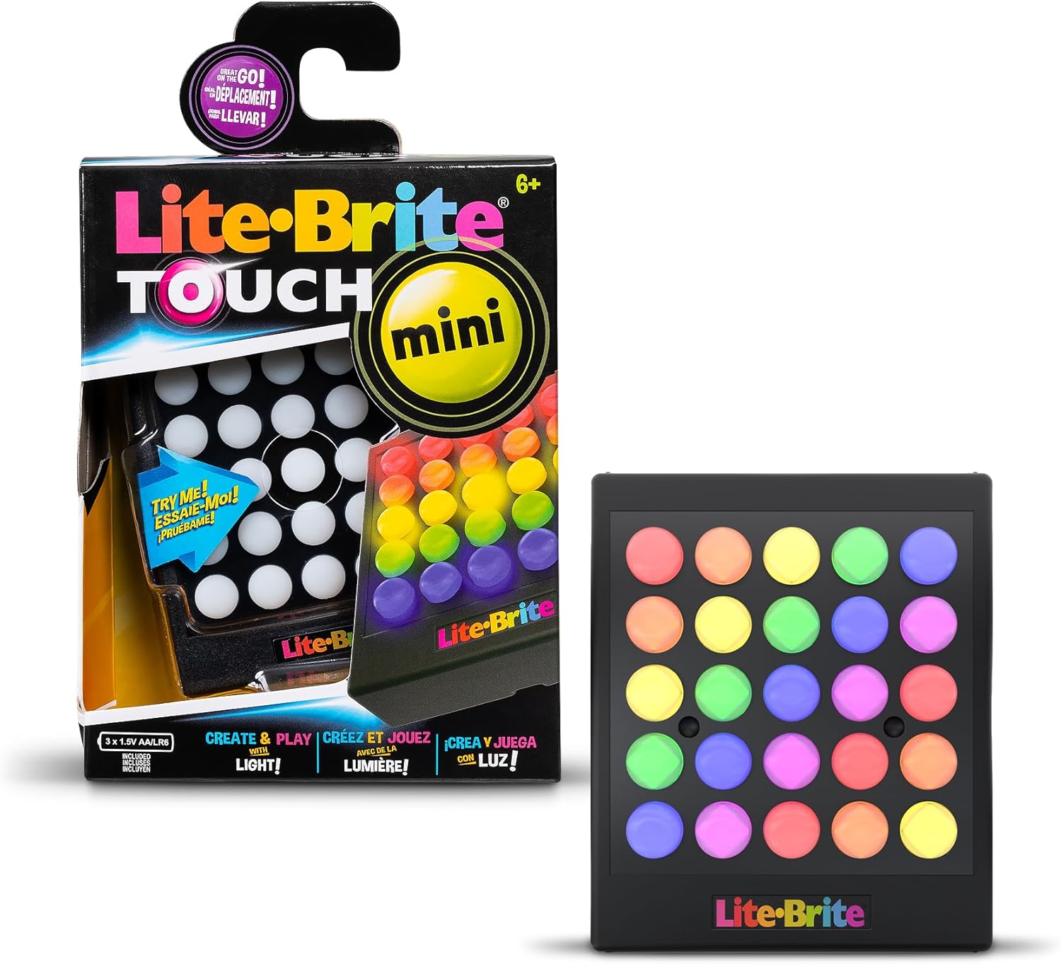 Lite-Brite Touch - Create, Play and Animate - Light Up Portable Stem Sensory Learning Toy, Creative Art Stem Toy for Girls, Boys, Unisex, Toddler, Holiday, Birthday, Gift, Ages 6+ Quick Pick Grocers