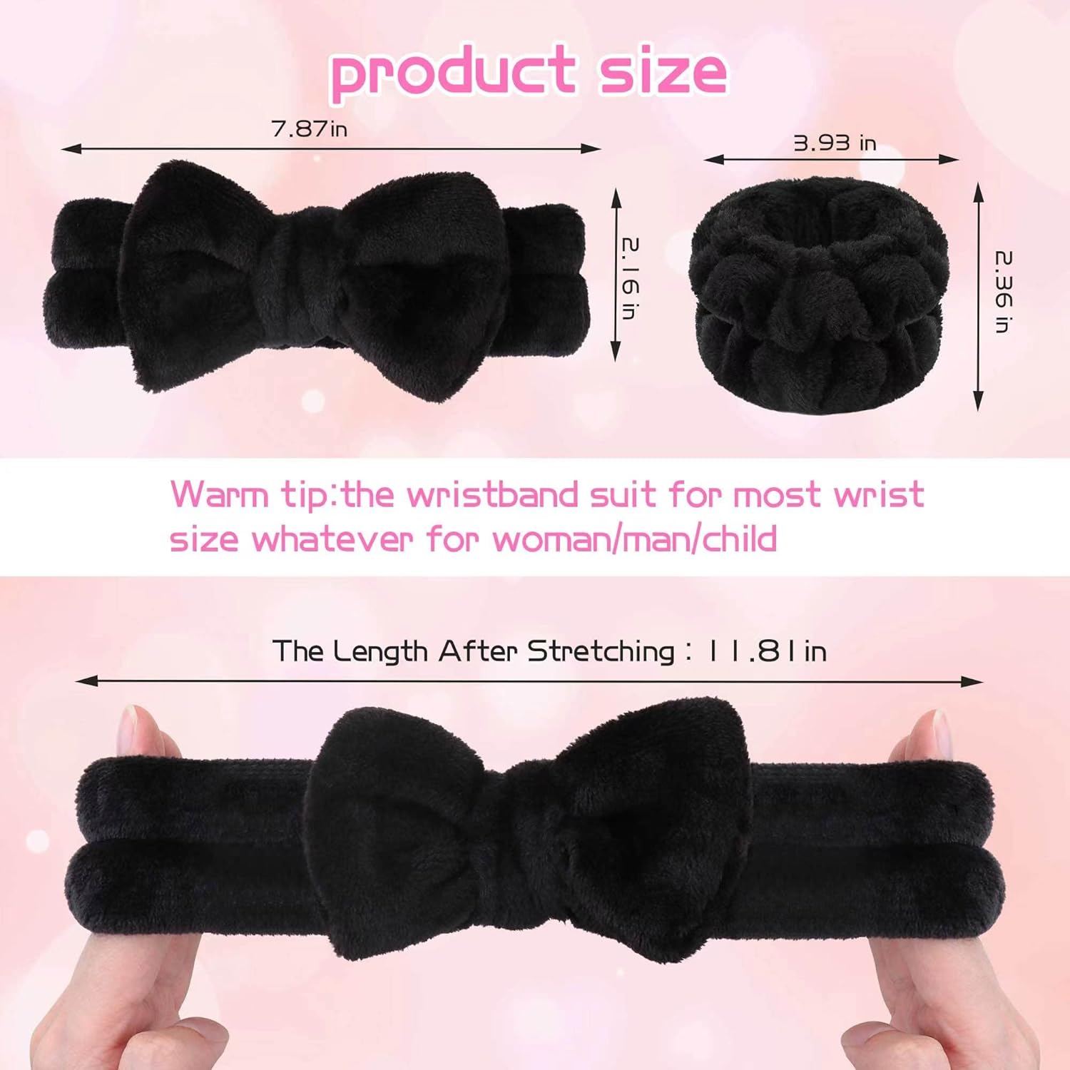 WSYUB Spa Headband and Wristband Set, Face Wash Headband, Makeup Skincare Headbands Wrist Bands for Washing Face Quick Pick Grocers