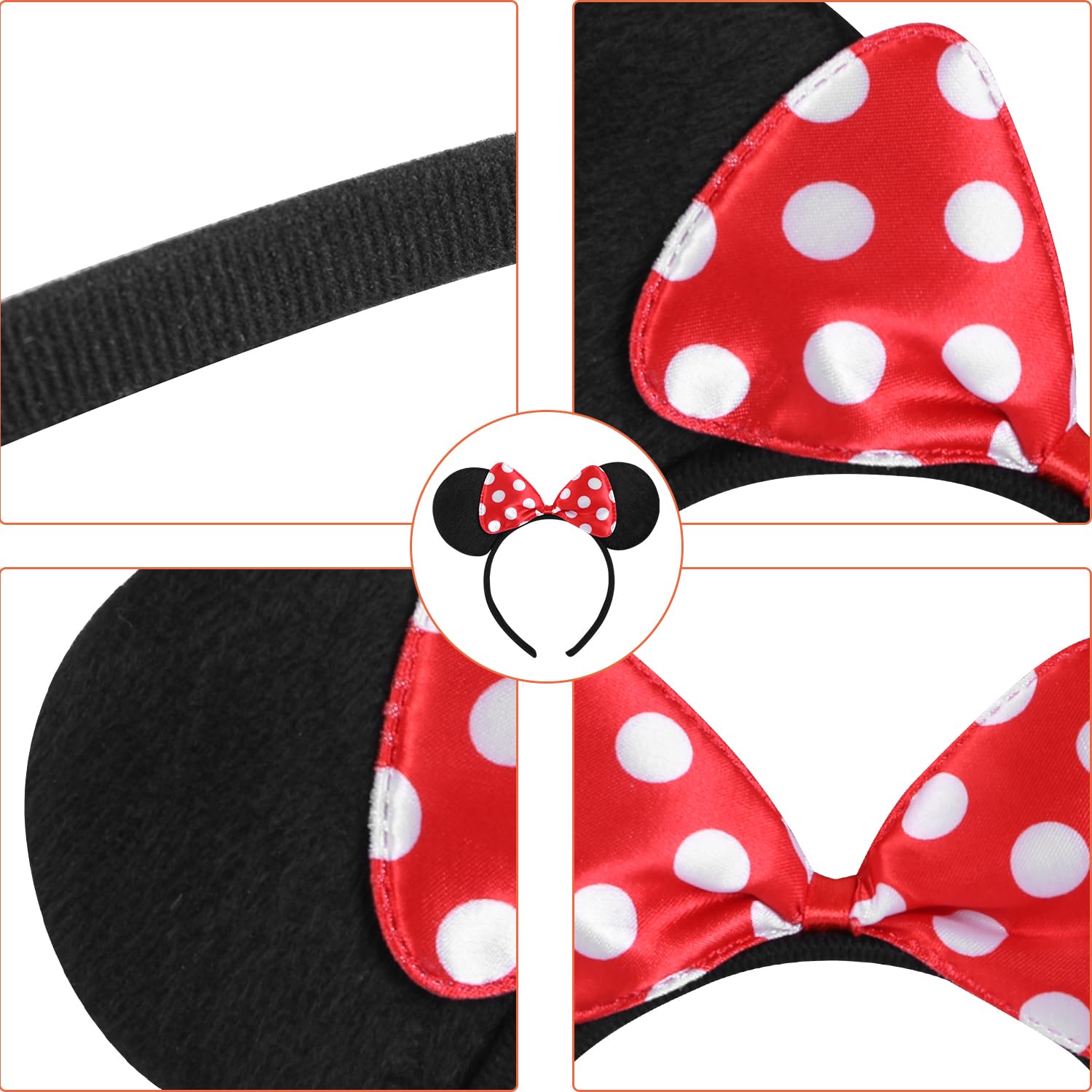 20 Pack Mouse Ears Headband for Birthday Party Supplies and Mouse Themed costume Cosplay Decoration Quick Pick Grocers