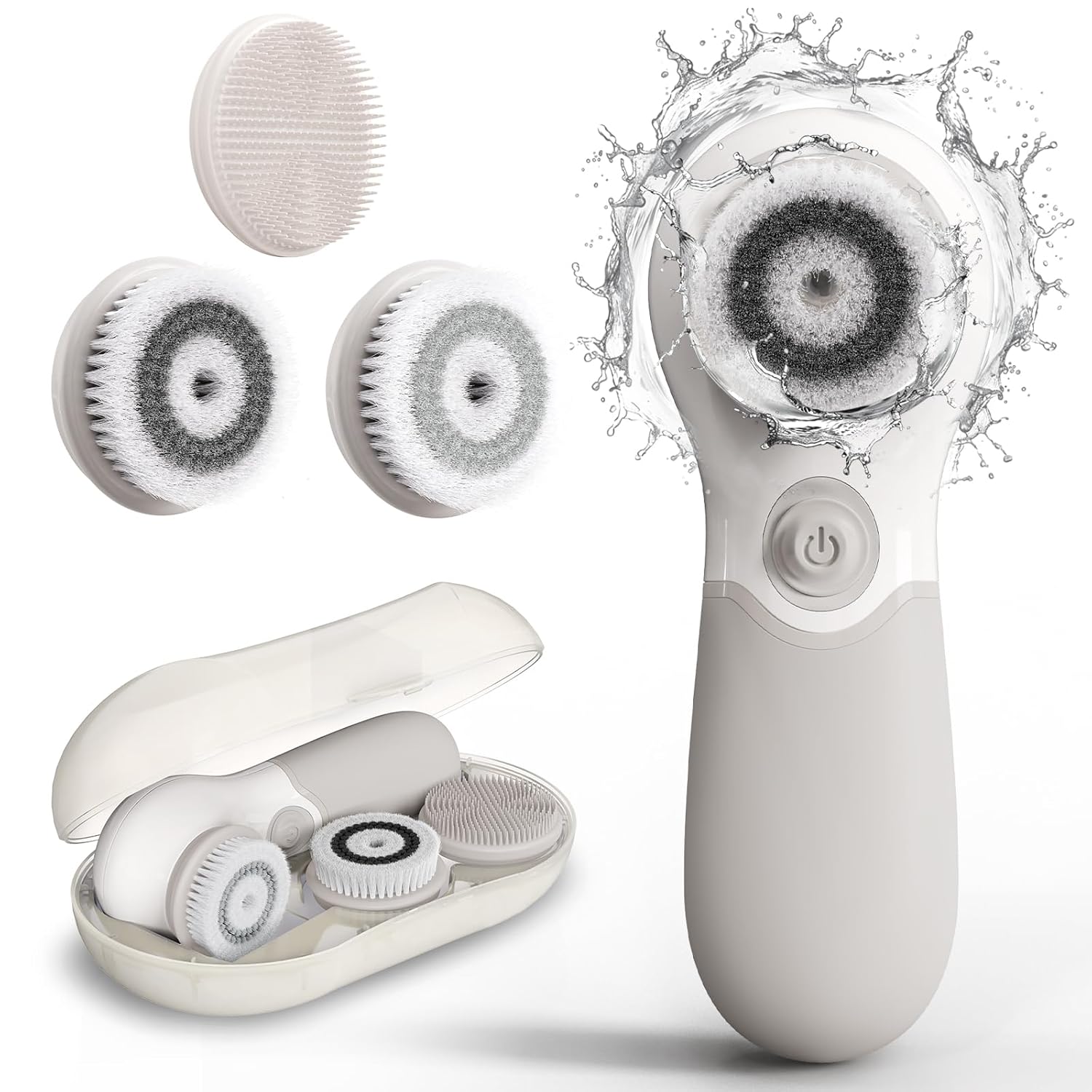 TOUCHBeauty Spin Brush Face Cleanser with 3 Brush Heads for Deep Cleansing Exfoliation and Massaging Quick Pick Grocers