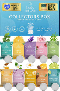 Body Restore Shower Steamers Aromatherapy 15 Pack – Fathers Day Gift for Dad, Luxury Spa Gifts for Men, Relaxation Stress Relief Self Care Quick Pick Grocers