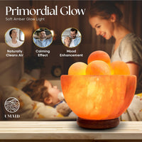 UMAID Himalayan Salt Lamp, Dimmable Pink Rock Salt Lamp for Bedroom, Office Desk & Meditation Room, Spa Decor, Relaxation Home Decor Gifts for Men & Women Quick Pick Grocers