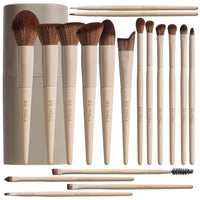 BS-MALL Makeup Brush Set 18 Pcs Professional Foundation Powder Concealers Eyeshadow Blush Synthetic Makeup Brushes with Labeled instruction Black Case Upgraded Version Quick Pick Grocers