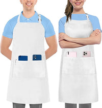 Utopia Kitchen 2 Pack Bib Apron, Adjustable with 2 Pockets, Water and Oil Resistant, Cooking Kitchen Chef Apron for Women Men Quick Pick Grocers