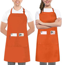 Utopia Kitchen 2 Pack Bib Apron, Adjustable with 2 Pockets, Water and Oil Resistant, Cooking Kitchen Chef Apron for Women Men Quick Pick Grocers
