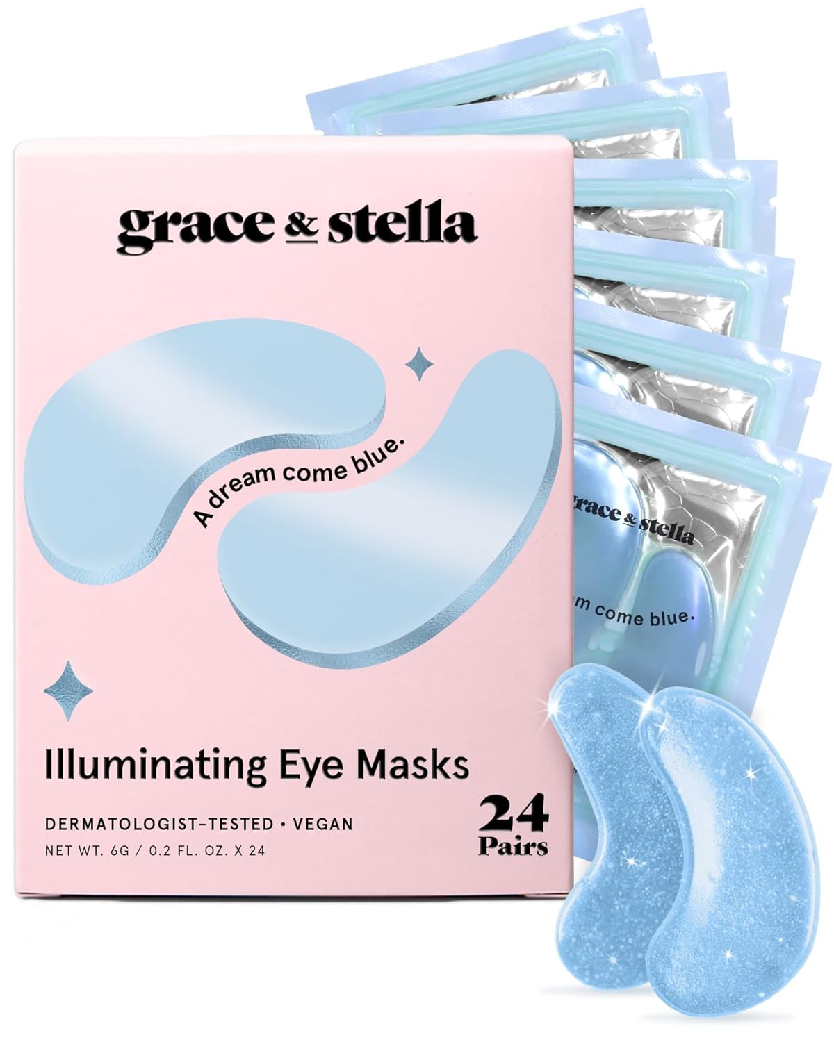 grace & stella Award Winning Under Eye Mask Reduce Dark Circles, Puffy Eyes, Undereye Bags, Wrinkles, Gel Under Eye Patches, Get Well Gifts for Women Quick Pick Grocers