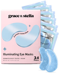 grace & stella Award Winning Under Eye Mask Reduce Dark Circles, Puffy Eyes, Undereye Bags, Wrinkles, Gel Under Eye Patches, Get Well Gifts for Women Quick Pick Grocers