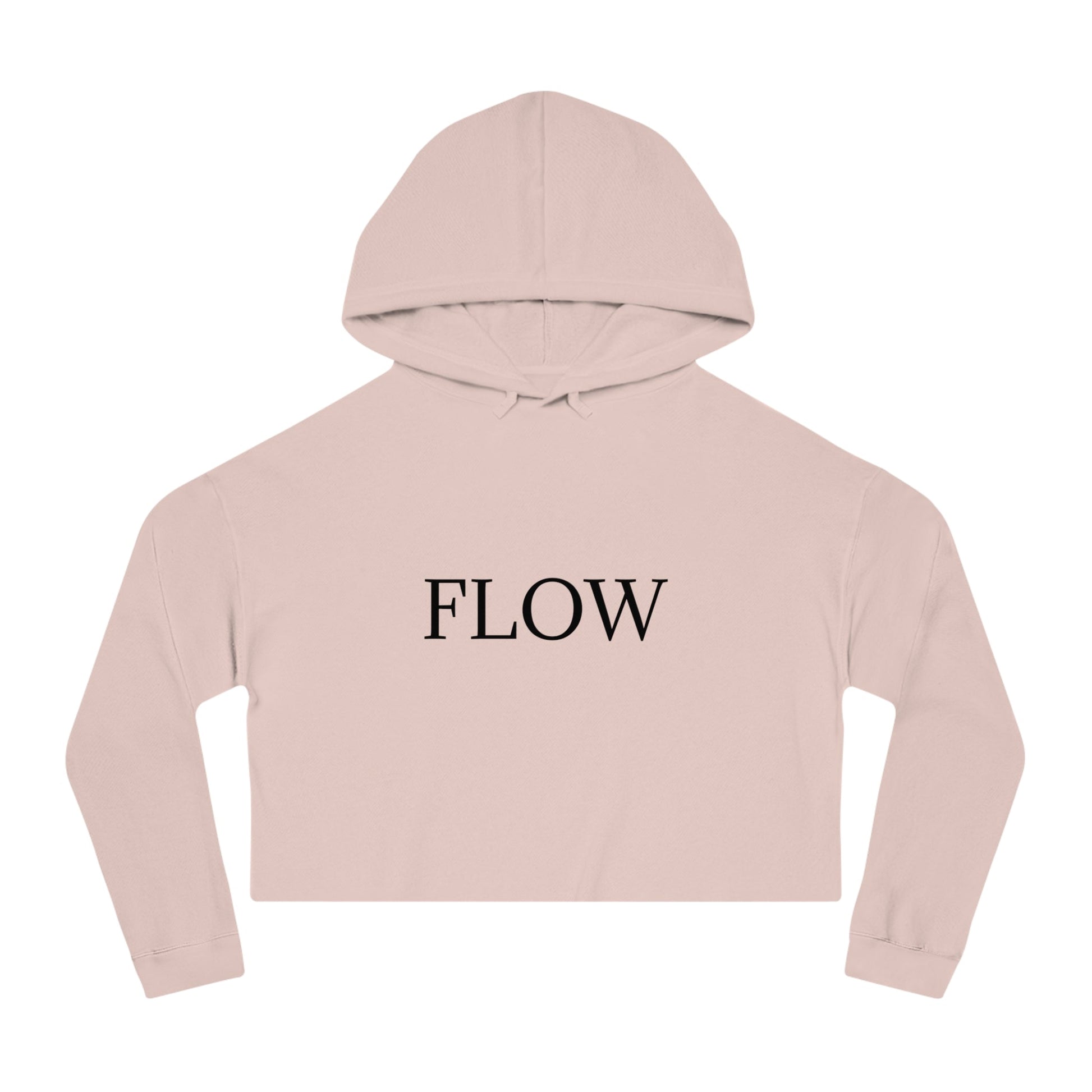 Cropped Hoodie Sweatshirt for Women with Cropped Design and Ribbed Cuffs Printify