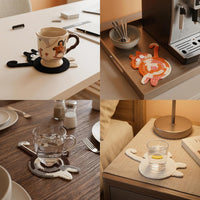 Cat Gifts for Cat Lovers Cat Coaster Woven Creative Cute Cat Coaster Insulation Coaster Coffee and Tea Coaster Desktop Gifts Quick Pick Grocers