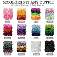 ADRIONE Satin Scrunchies for Women & Girls - 60 Pack Silk Scrunchies for Curly Hair Quick Pick Grocers
