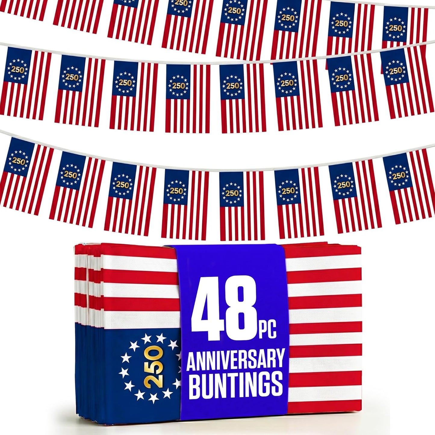 2026 World Cup Flag Bunting String, Double-Sided Polyester Rope 15m - Soccer tournament Bunting Banner for Party Decorations for Tournaments, Garden Streets & Pub Bar Quick Pick Grocers