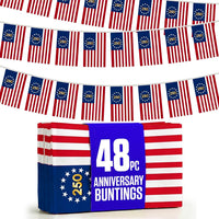 2026 World Cup Flag Bunting String, Double-Sided Polyester Rope 15m - Soccer tournament Bunting Banner for Party Decorations for Tournaments, Garden Streets & Pub Bar Quick Pick Grocers