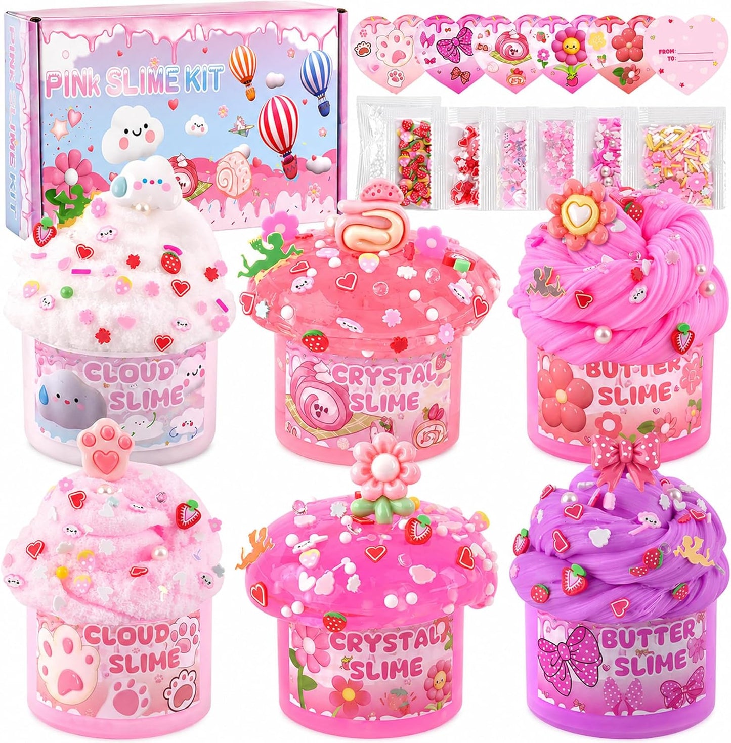 Cloud Slime kit for Girls Ages 8-12, Toys for Girls and Boys, for Kids Slime Set Party kit Goodie Bag Stuffers, 4 5 6 7 8 9 10 Year Old Girl Birthday Gift Cute Stuff Quick Pick Grocers