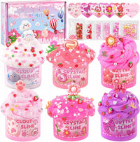 Cloud Slime kit for Girls Ages 8-12, Toys for Girls and Boys, for Kids Slime Set Party kit Goodie Bag Stuffers, 4 5 6 7 8 9 10 Year Old Girl Birthday Gift Cute Stuff Quick Pick Grocers