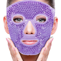 ZNÖCUETÖD Cold Face Eye Mask Ice Pack Reduce Facial Puff, Dark Circles, Hot Cold Compress Pack, Face SPA Gift for Woman Sleeping, Pressure, Headaches, Skin Care, Post Laser Cosmetic Care, Reversible Quick Pick Grocers