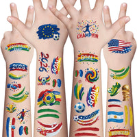 Awinmay 45 Pcs Soccer Tattoos - World Cup Temporary Tattoos for Kids，Adult，Teens，Soccer Party Favors Sports Themed Supplies Fake Tattoo Stickers，World Cup 2026 Merchandise，Kids Goodie Bag Stuffers Quick Pick Grocers