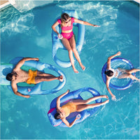 SwimWays Spring Float Premium Papasan Pool Lounger, Inflatable Pool Floats Adult with Fast Inflation for Ages 15 & Up Quick Pick Grocers