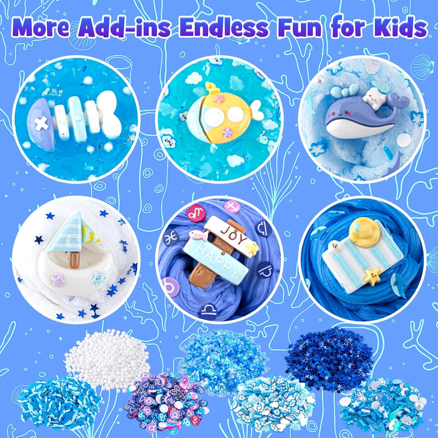 Cloud Slime kit for Girls Ages 8-12, Toys for Girls and Boys, for Kids Slime Set Party kit Goodie Bag Stuffers, 4 5 6 7 8 9 10 Year Old Girl Birthday Gift Cute Stuff Quick Pick Grocers
