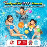Reusable Water Balloons, Pool Beach Water Toys for Boys and Girls, Summer Toys for Kids Ages 3-12, Magnetic Water Ball for Outdoor Activities Quick Pick Grocers