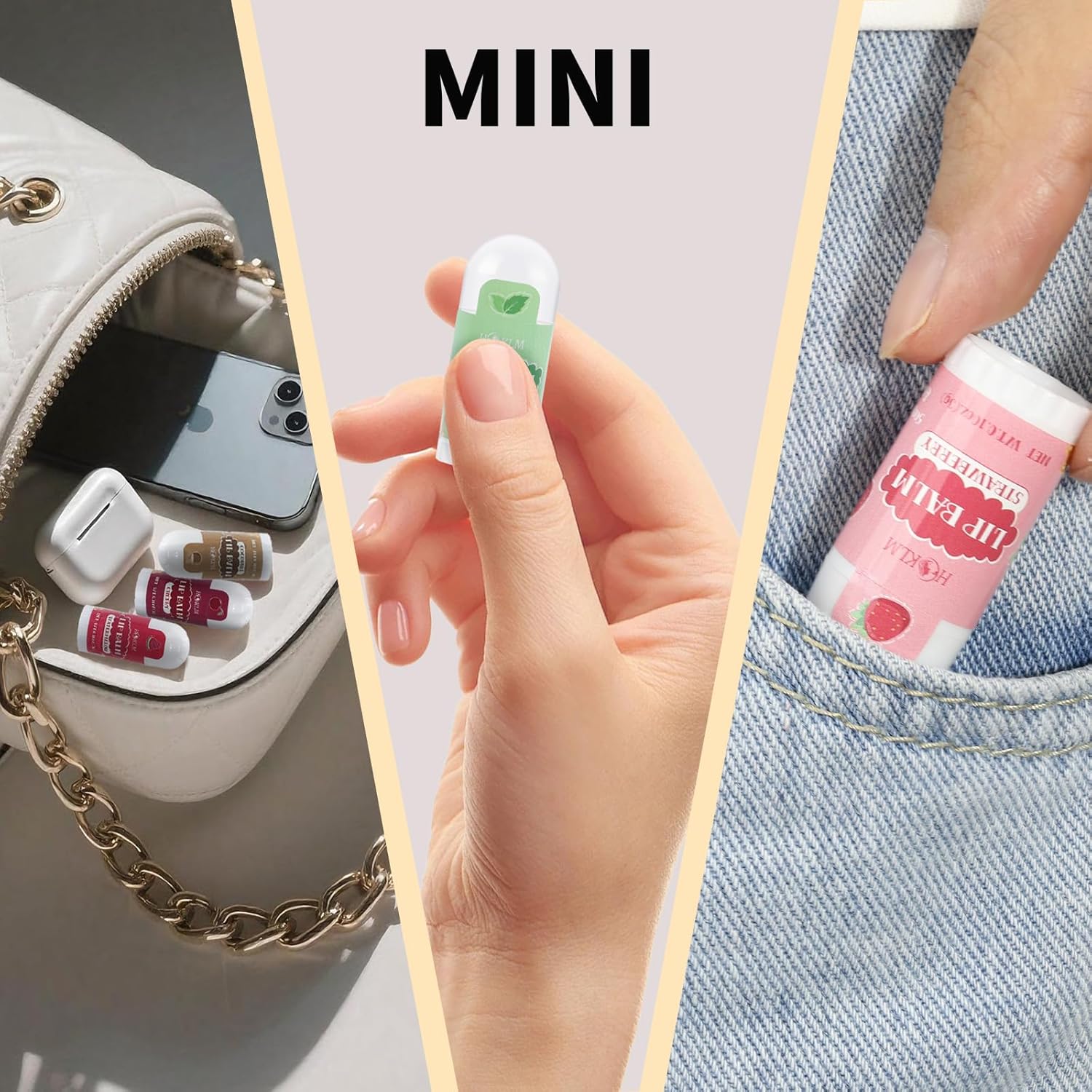 Mini Lip Balm 25 Pack, Natural Lip Balms with Vitamin E and Coconut Oil. Moisturizes for Dry Lips, Perfect for Christmas Gifts, Party Favors, Gift Bags and Small Gifts-13 Flavors Quick Pick Grocers