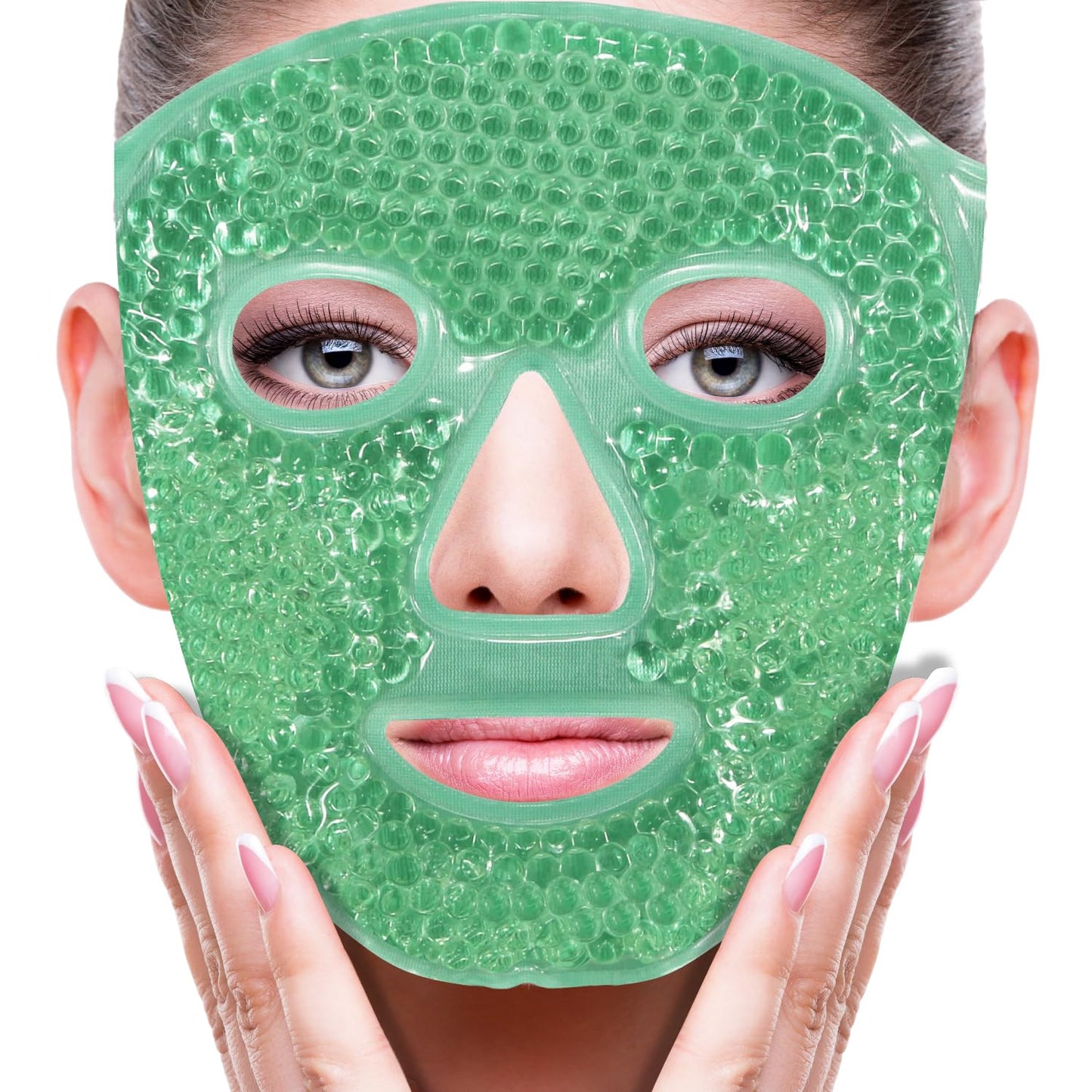 ZNÖCUETÖD Cold Face Eye Mask Ice Pack Reduce Facial Puff, Dark Circles, Hot Cold Compress Pack, Face SPA Gift for Woman Sleeping, Pressure, Headaches, Skin Care, Post Laser Cosmetic Care, Reversible Quick Pick Grocers