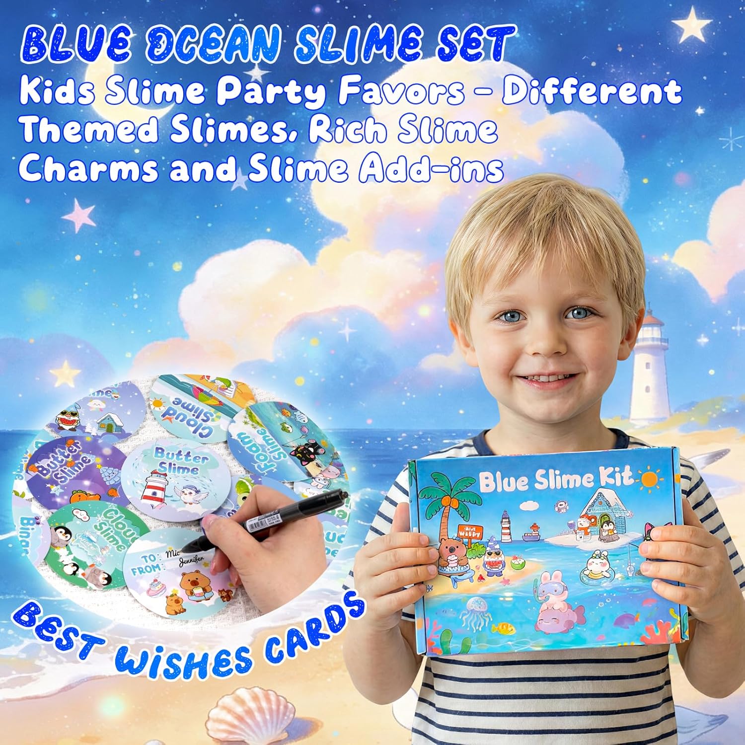 Cloud Slime kit for Girls Ages 8-12, Toys for Girls and Boys, for Kids Slime Set Party kit Goodie Bag Stuffers, 4 5 6 7 8 9 10 Year Old Girl Birthday Gift Cute Stuff Quick Pick Grocers