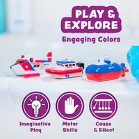 Tub Works® Bugs™ Light Up Bath Toys, 6 Pack | Water-Activated Light Up Toys Flash & Change Color | Easy-Grip Baby Girl & Toddler Bath Toys | Sensory Bathtub Toys with Bath Lights Quick Pick Grocers