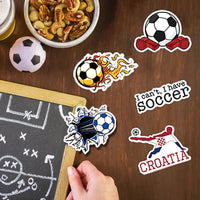 100PCS Soccer Stickers for Boys Girls Kids Teens, Vinyl Waterproof Soccer Stickers for Water Bottles, Laptops, Goodie Bag Stuffers, 2026 Soccer World Cup Party Favors Quick Pick Grocers