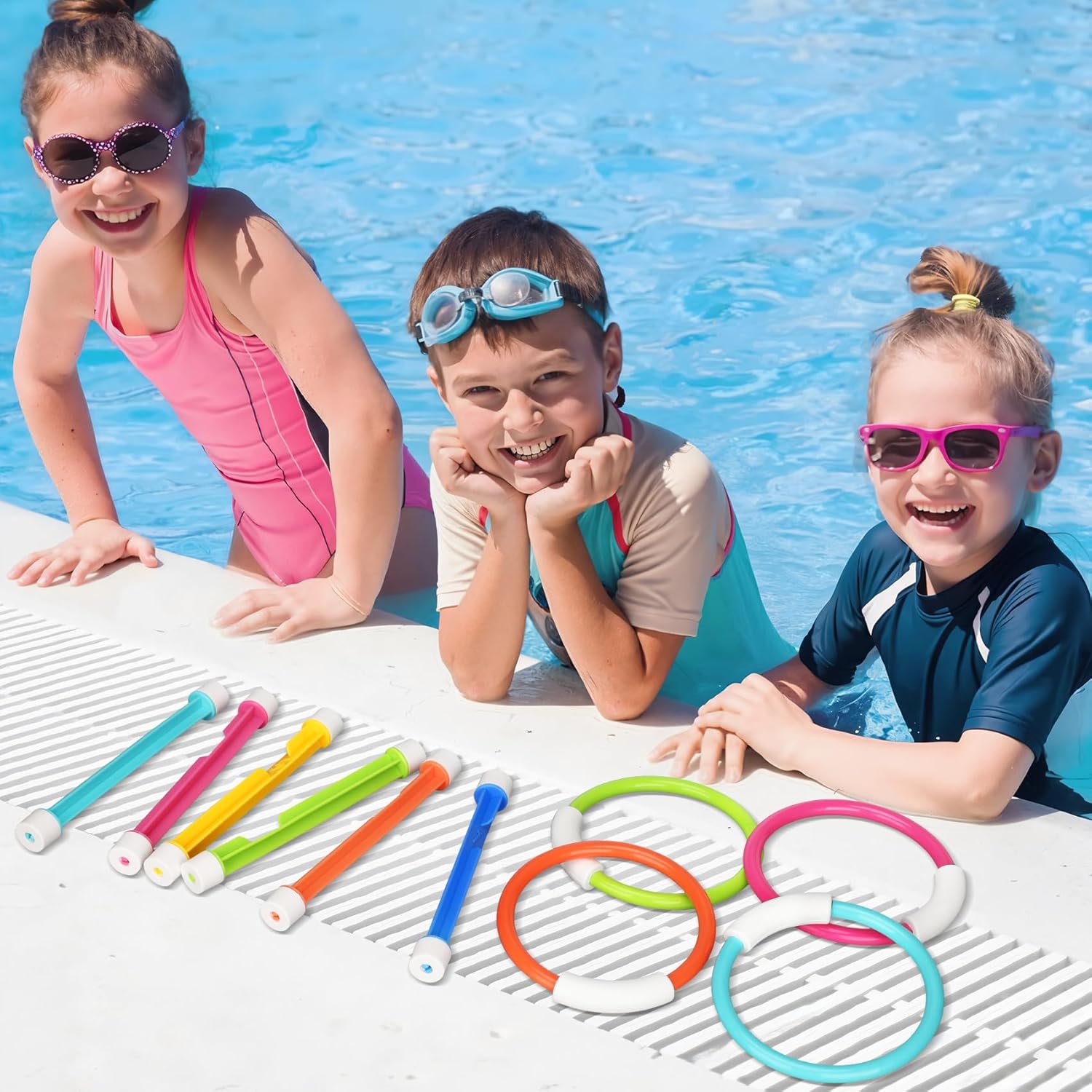 Korlon Tec Underwater Pool Toys for Kids Ages 4-8 8-12, Summer Training Swim Pool Diving Toys Set for Fun Water Games Quick Pick Grocers