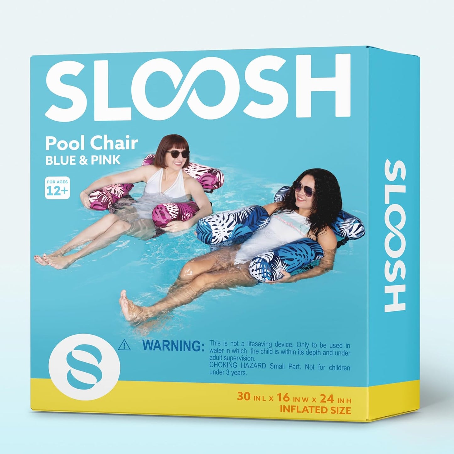 SLOOSH Inflatable Pool Floats Adult,2 Packs Floating Lounge Chairs,Blow up Pool Noodles for Adult Heavy Duty,Floating Chair for Party Summer Water Beach Lake Fun Quick Pick Grocers