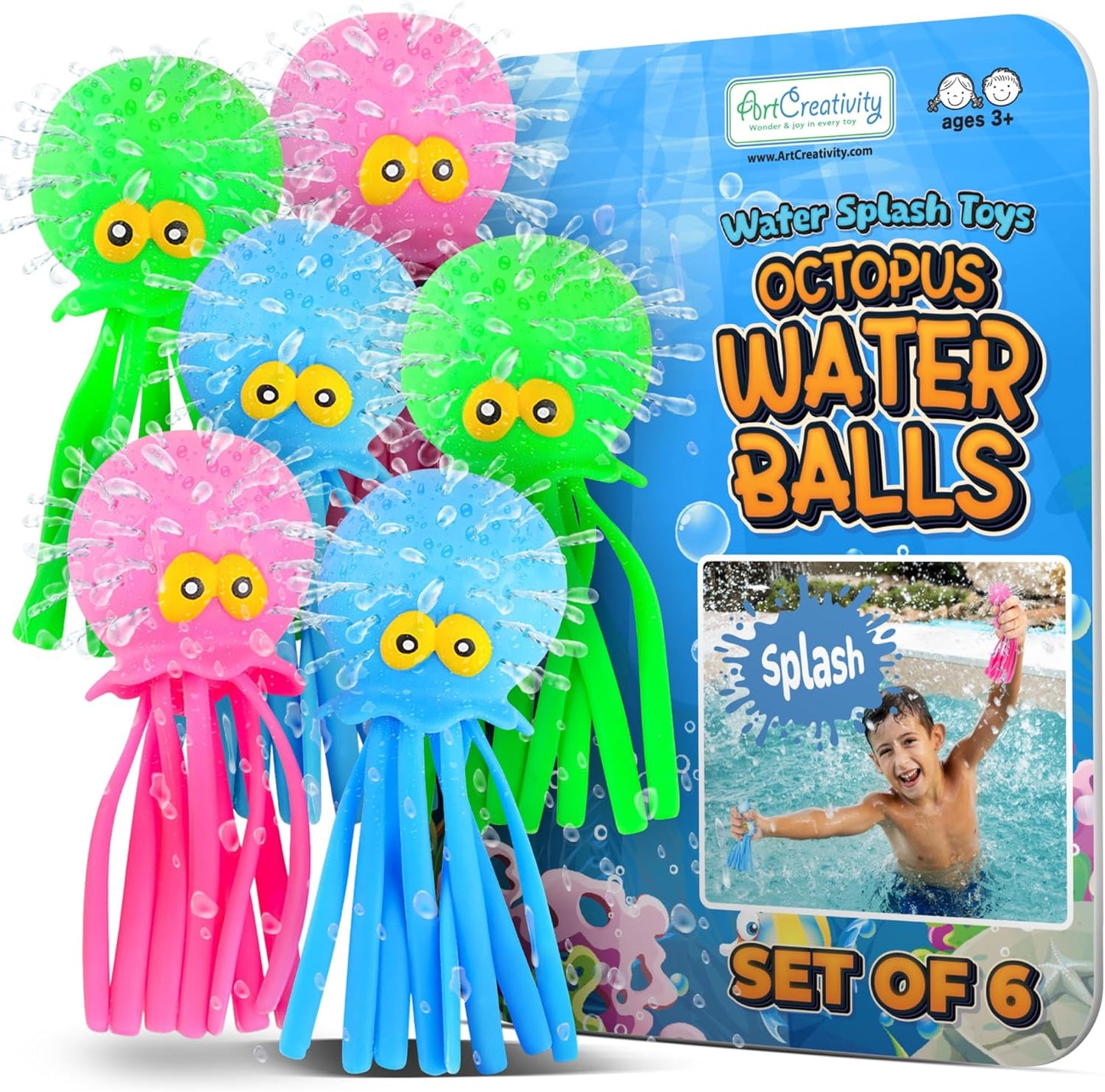 ArtCreativity Soft Water Frisbees for Kids, Soft Sports Discs (3 Pack), Beach Water Toys & Swimming Pool Toys for Kids, Backyard Fun Toy & Outdoor Summer Games, Birthday Gifts for Boys & Girls Quick Pick Grocers