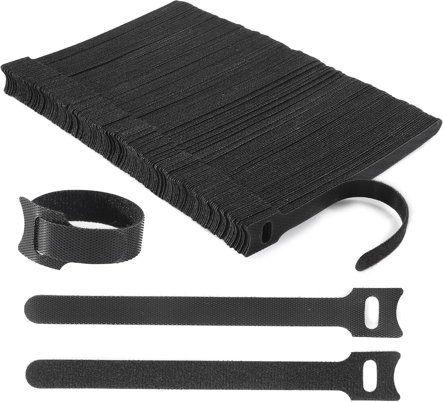 Nettbe Reusable Cable Ties, Adjustable Cord Straps Wire Organizer Cord Wrap and Hook Loop Cable Management Quick Pick Grocers