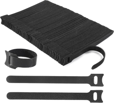 Nettbe Reusable Cable Ties, Adjustable Cord Straps Wire Organizer Cord Wrap and Hook Loop Cable Management Quick Pick Grocers